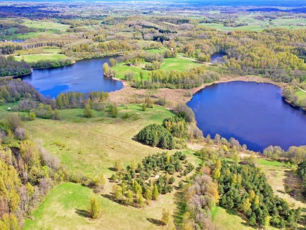 DU TARPUSAVYJE BESIRIBOJANTYS 4,42 HA IR 2,91 HA ŽEMĖS ŪKIO PASKIRTIES UNIKALŪS SKLYPAI TARP GRAŽIŲ EŽERŲ – ANGLINIO IR GĖLUŽIO - UTENOS R., BAJORIŠKIŲ K.