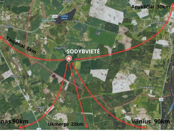 PARDUODAMAS SKLYPAS SU SENA SODYBA MARINIŠKIŲ KAIME, ŠALIA TAUJĖNŲ