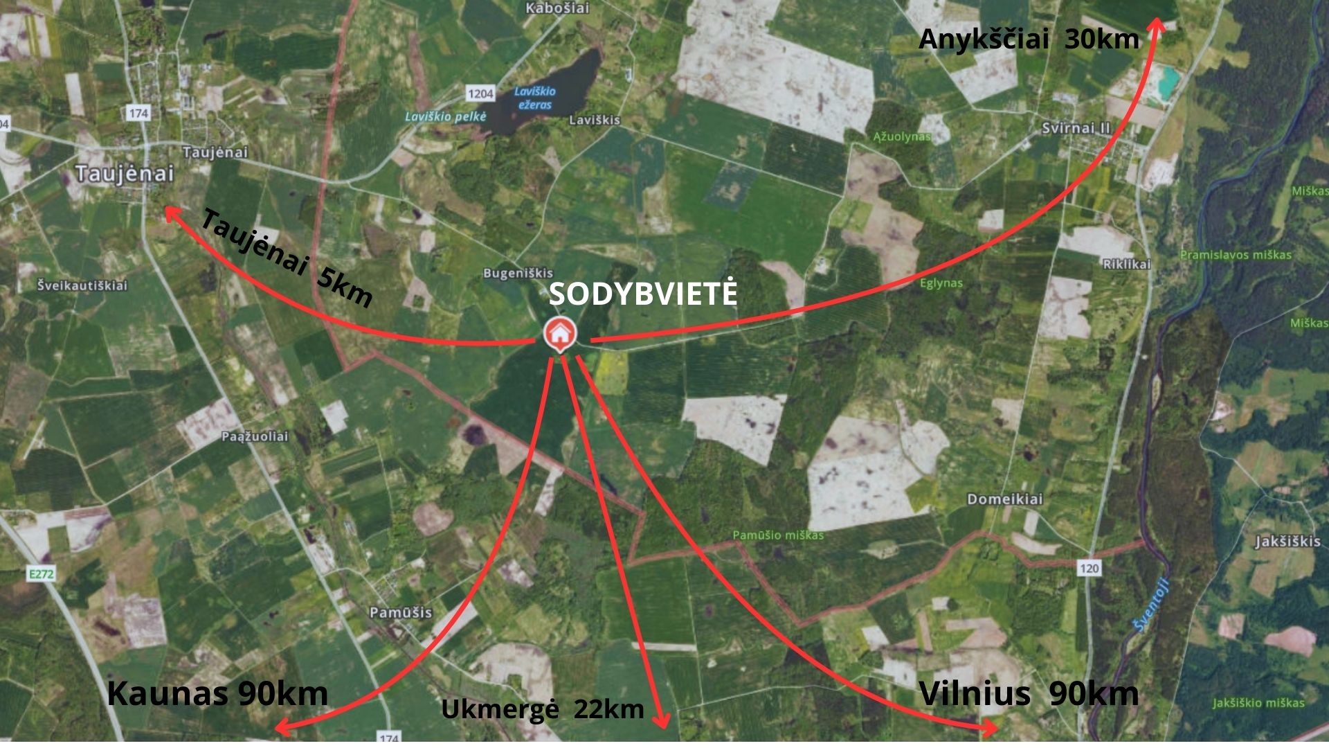 PARDUODAMAS SKLYPAS SU SENA SODYBA MARINIŠKIŲ KAIME, ŠALIA TAUJĖNŲ