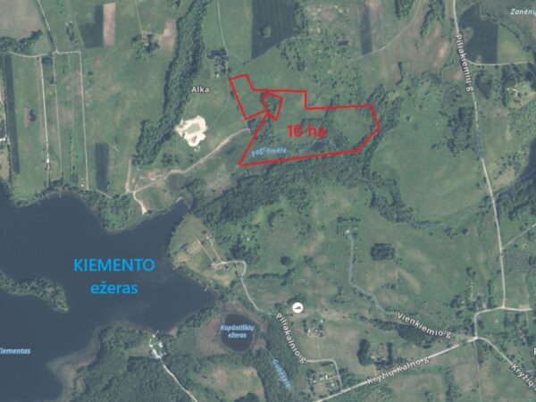 Parduodamas 10 ha žemės ūkio paskirties sklypas šalia Kiemento ežero, Molėtų rajone