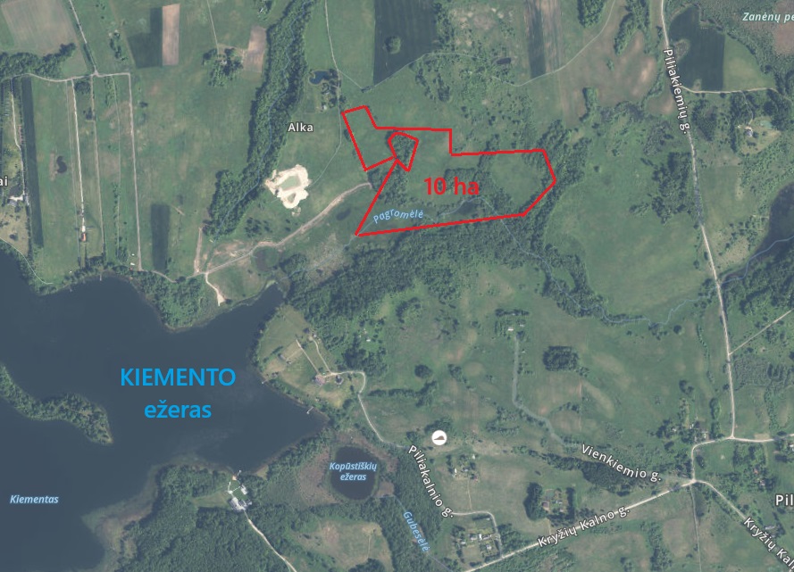 Parduodamas 10 ha žemės ūkio paskirties sklypas šalia Kiemento ežero, Molėtų rajone