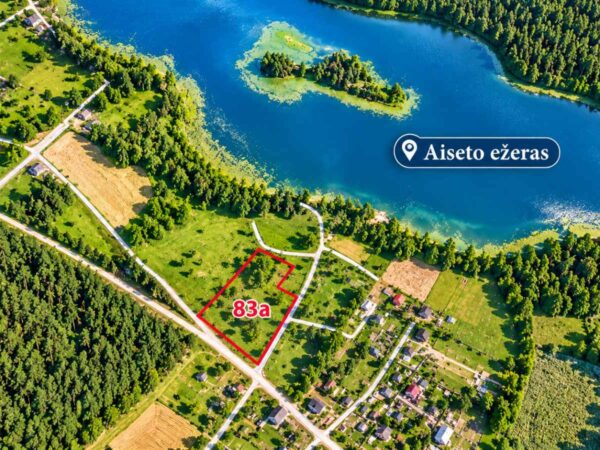 PARDUODAMAS ERDVUS 83 ARŲ SKLYPAS ŠNIERIŠKIŲ K. – ŠALIA AISETO EŽERO